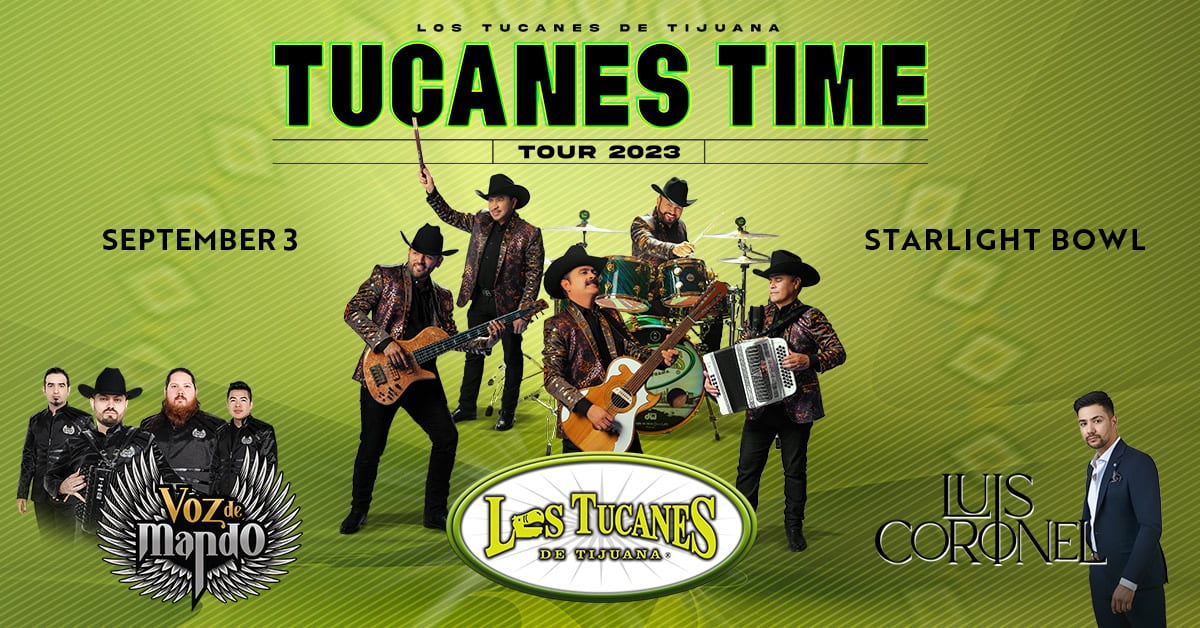 Los Tucanes De Tijuana, Voz De Mando, Luis Coronel - Burbank Starlight Bowl